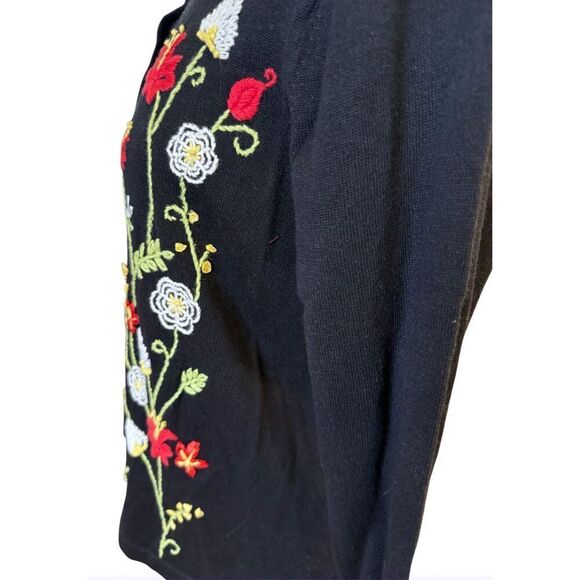 Bechamel Vintage Floral Embroidered Cardigan Sz. L - Picture 4 of 7